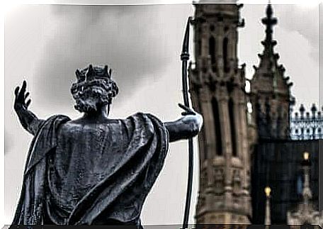 A statue of Boudicca in Westminster, London