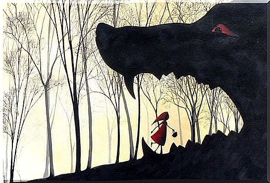 Little Red Riding Hood walking right into the bad wolf's mouth maybe she should change her perspective