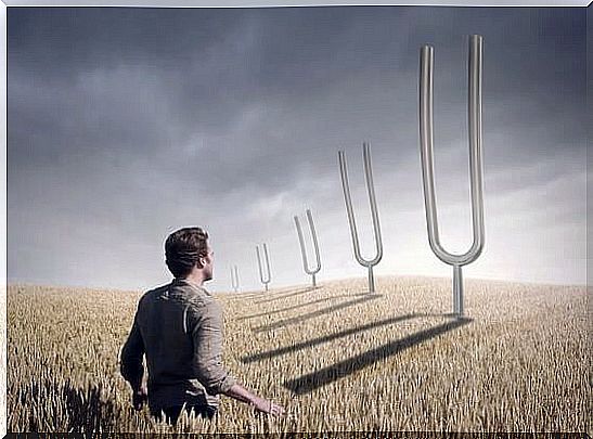 Tuning forks in a wheat field