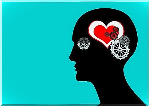 Man with gears and heart in his head