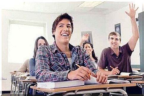 Students in a classroom