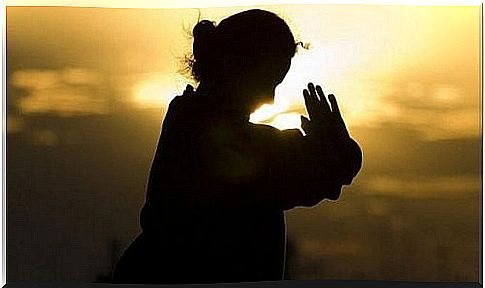 Woman practicing martial arts