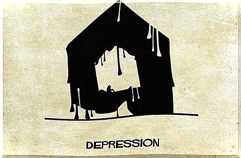 Depression pictured like a house