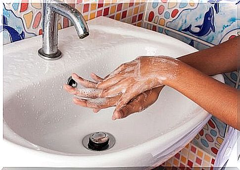 Washing hands as part of OCD