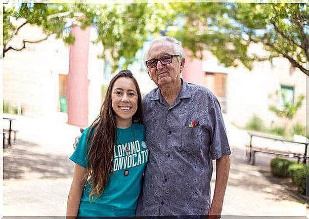 An older man with a younger girl