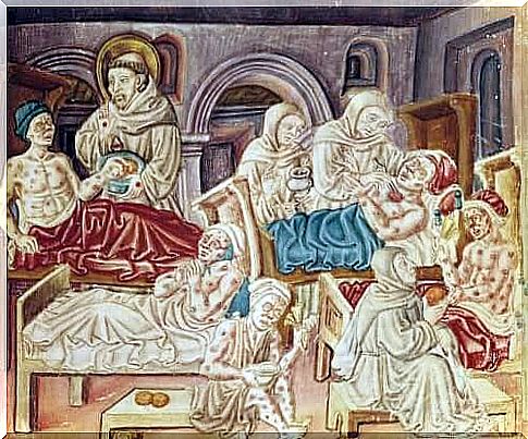 An old painting of victims of the Black Death