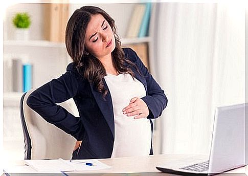 Pregnant woman at work