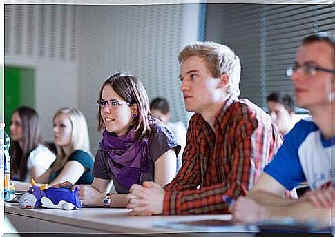 Students in class